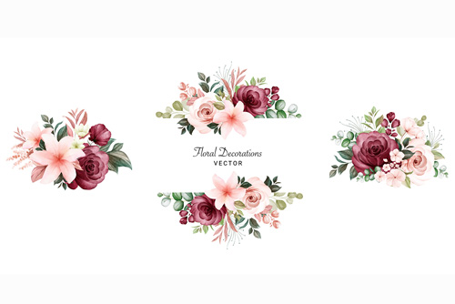 دانلود وکتور لایه باز EPS حاشیه گل و کادر برای نوشتن کد 2